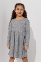 Платье однотонное для девочки Q3234 92 см Серое  Фото №1