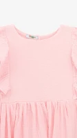 Купити Сукня однотонна для дівчинки Aura Style 5006-1 128 см Рожевий Артикул: 2000999546815 Фото мініатюра № 7