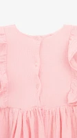 Купити Сукня однотонна для дівчинки Aura Style 5006-1 128 см Рожевий Артикул: 2000999546815 Фото мініатюра № 9