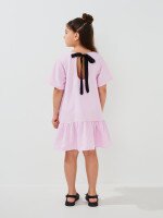 Купити Сукня однотонна для дівчинки Aura Style 5010 116 см Пудровий Артикул: 2000999566547 Фото мініатюра № 4