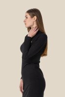 Сукня однотонна жіноча LAWA WTC02345 XS Чорний  Фото №2