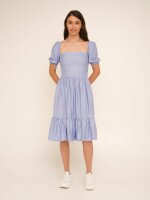 Сукня однотонна жіноча LAWA WTC02382 XS Блакитний  Фото №3