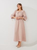 Купити Сукня однотонна жіноча GENUA G01130-0011 S Бежевий Артикул: 2000999504822 Фото мініатюра № 1
