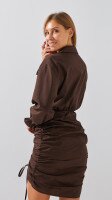 Купить Платье однотонное женское LAWA WBC02475 XS Шоколадный Артикул: 2888000019875 Миниатюра фотографии № 4