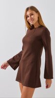 Купить Платье однотонное женское LAWA WTC02417 XS Шоколадный Артикул: 2888000019141 Миниатюра фотографии № 4