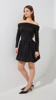 Купити Сукня однотонна жіноча LAWA WTC02475 XL Чорний Артикул: 2000999524349 Фото мініатюра № 4