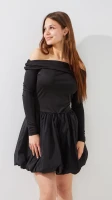 Купити Сукня однотонна жіноча LAWA WTC02475 XL Чорний Артикул: 2000999524349 Фото мініатюра № 1