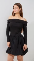 Купити Сукня однотонна жіноча LAWA WTC02475 XL Чорний Артикул: 2000999524349 Фото мініатюра № 3