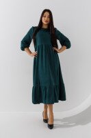 Платье однотонное женское On me 2329 L Зеленый  Фото №0