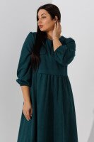 Платье однотонное женское On me 2329 L Зеленый  Фото №1