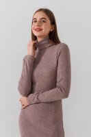 Купить Платье однотонное женское On me 2441 S Бежевый Артикул: 2000990867056 Миниатюра фотографии № 5