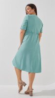 Платье однотонное женское On me 987 46 Оливковый  Фото №3