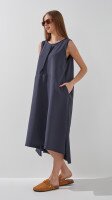 Сукня однотонна жіноча Poncik 25099 One Size Графітовий  Фото №0