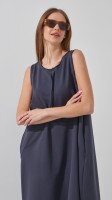 Сукня однотонна жіноча Poncik 25099 One Size Графітовий  Фото №2