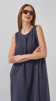 Платье однотонное женское Poncik 25099 One Size Графитовый  Фото №2