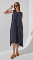 Сукня однотонна жіноча Poncik 25099 One Size Графітовий  Фото №1