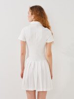 Купити Сукня-поло однотонна жіноча LAWA WTC02496 2XL Молочний Артикул: 2000999610134 Фото мініатюра № 4