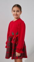 Купить Платье праздничное с принтом для девочки Aura Style 1082 92 см Красный Артикул: 2000999331008 Миниатюра фотографии № 3