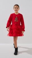Купить Платье праздничное с принтом для девочки Aura Style 1083 92 см Красный Артикул: 2000999330896 Миниатюра фотографии № 1
