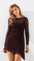 Купить Платье вечернее однотонное женское LAWA WTC02457 XS Коричневый Артикул: 2888000021571 Миниатюра фотографии № 2