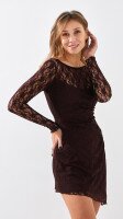Купить Платье вечернее однотонное женское LAWA WTC02457 XS Коричневый Артикул: 2888000021571 Миниатюра фотографии № 4