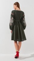 Платье вышиванка женское Es-Q 5639 2XL Хаки  Фото №4