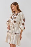 Платье вышиванка женское Merezhka Традиция XS/S Белый  Фото №2