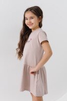 Платье с принтом для девочки Baby Show 16519 116 см Бежевый  Фото №0