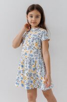 Платье с принтом для девочки Baby Show 16578 116 см Голубой  Фото №0