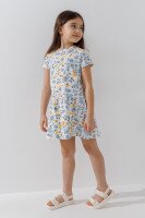 Платье с принтом для девочки Baby Show 16578 116 см Голубой  Фото №1