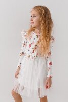Платье с узором для девочки Pop Fashion 7578 98 см Молочный  Фото №2