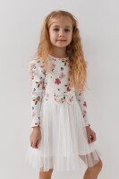 Платье с узором для девочки Pop Fashion 7578 98 см Молочный  Фото №0