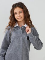 Купить Платье с узором для девочки LAWA GBC02368 146 см Серо-белый Артикул: 2000999567803 Миниатюра фотографии № 2