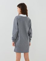 Купить Платье с узором для девочки LAWA GBC02368 146 см Серо-белый Артикул: 2000999567803 Миниатюра фотографии № 4