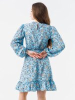 Сукня з візерунком жіноча LAWA WTC02305 XS Блакитно-жовтий  Фото №3