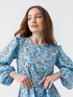 Сукня з візерунком жіноча LAWA WTC02305 XS Блакитно-жовтий  Фото №1