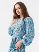 Сукня з візерунком жіноча LAWA WTC02305 XS Блакитно-жовтий  Фото №2