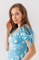 Платье с узором женское Poncik 24128 S Голубой (2000990623638S)  Фото №0