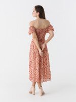 Платье с узором женское TA2212110-1 S Оранжевый (2000990334909S)  Фото №3