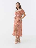 Платье с узором женское TA2212110-1 S Оранжевый (2000990334909S)  Фото №1