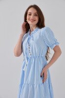 Платье с узором женское 20240319 S Голубой  Фото №0