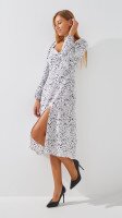Купить Платье с узором женское LAWA WTC02333 XS Белый Артикул: 2000999280740 Миниатюра фотографии № 2
