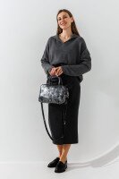 Сумка женская Polyn 2491-2 Серебряно-черный  Фото №1