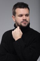 Светр чоловічий LAGOS 2863 L Чорний (2000989370635W)  Фото №2