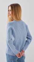 Купить Свитер однотонный для девочки Lizi 323 140 см Джинсовый Артикул: 2000999280849 Миниатюра фотографии № 5