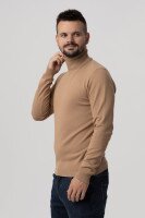 Свитер однотонный мужской Stendo 2211 2XL Бежевый (2000989984559D)  Фото №1