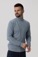 Светр однотонний чоловічий Stendo 2211 2XL Сірий (2000989984511D)  Фото №0
