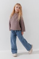 Светр однотонний для дівчинки Lizi 3437 110 см Капучино  Фото №0