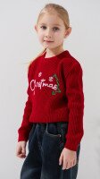 Купить Свитер с принтом для девочки Erceylan LN2504 Christmas 92 см Красный Артикул: 2000999324291 Миниатюра фотографии № 3