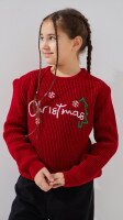 Купити Светр з принтом для дівчинки Erceylan LN25104 Christmas 116 см Червоний Артикул: 2000999324376 Фото мініатюра № 1